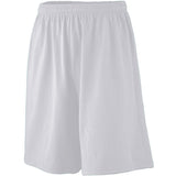 Augusta Sportswear Longer Length Jersey Shorts in Athletic Heather  -Part of the Adult, Adult-Shorts, Augusta-Products product lines at KanaleyCreations.com