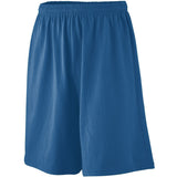 Augusta Sportswear Longer Length Jersey Shorts in Navy  -Part of the Adult, Adult-Shorts, Augusta-Products product lines at KanaleyCreations.com