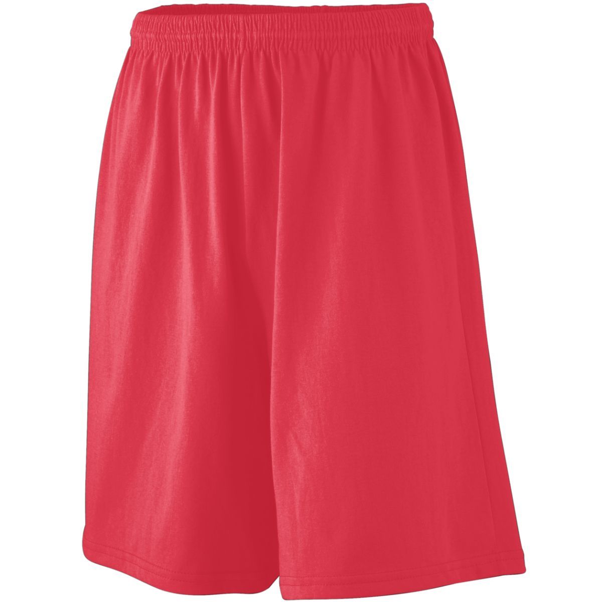 Augusta Sportswear Youth Longer Length Jersey Shorts in Red  -Part of the Youth, Youth-Shorts, Augusta-Products product lines at KanaleyCreations.com