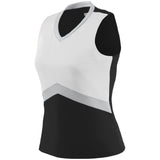 Augusta Sportswear Ladies Cheer Flex Shell in Black/White/Metallic Silver  -Part of the Ladies, Augusta-Products, Cheer, Shirts product lines at KanaleyCreations.com