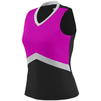 Augusta Sportswear Ladies Cheer Flex Shell in Black/Power Pink/Metallic Silver  -Part of the Ladies, Augusta-Products, Cheer, Shirts product lines at KanaleyCreations.com