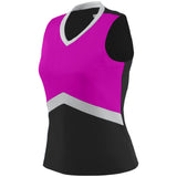 Augusta Sportswear Ladies Cheer Flex Shell in Black/Power Pink/Metallic Silver  -Part of the Ladies, Augusta-Products, Cheer, Shirts product lines at KanaleyCreations.com