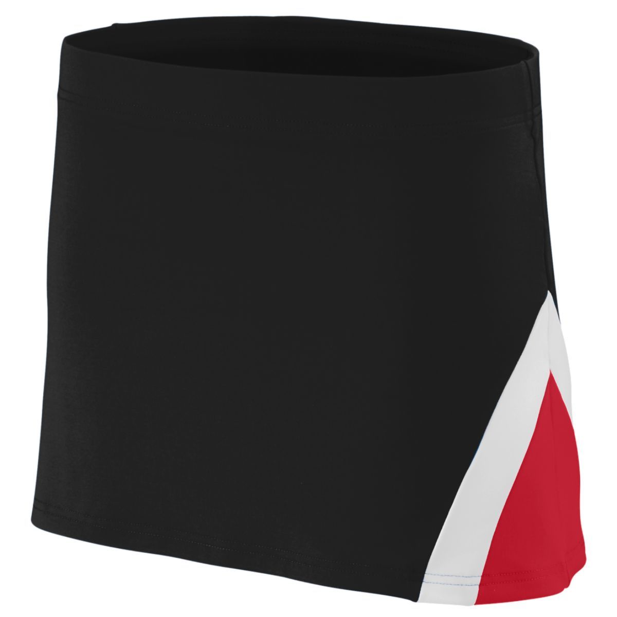 Augusta Sportswear Ladies Cheer Flex Skirt in Black/Red/White  -Part of the Ladies, Augusta-Products, Cheer product lines at KanaleyCreations.com