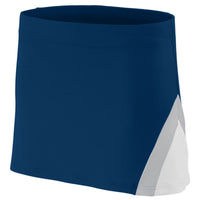 Augusta Sportswear Ladies Cheer Flex Skirt in Navy/White/Metallic Silver  -Part of the Ladies, Augusta-Products, Cheer product lines at KanaleyCreations.com