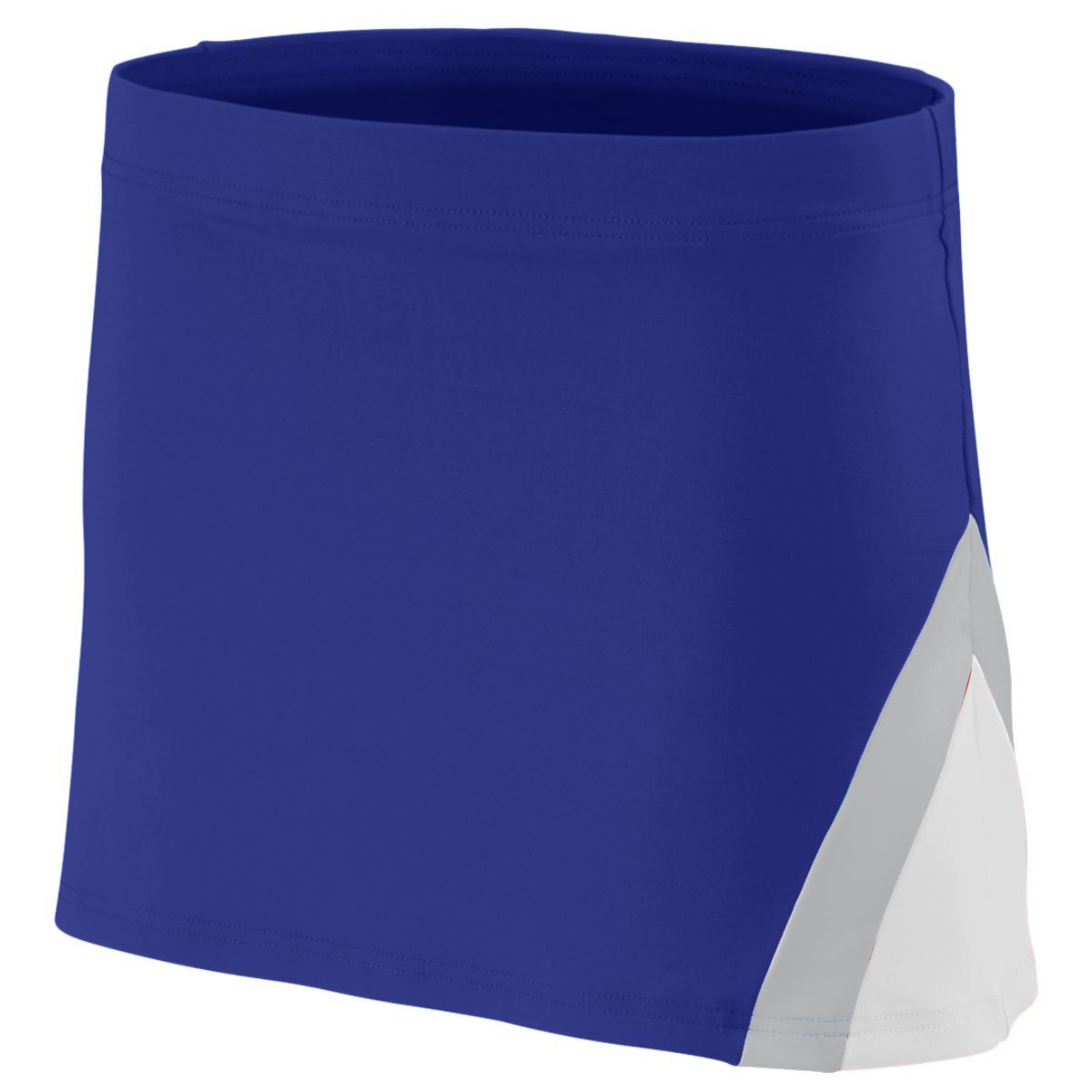 Augusta Sportswear Ladies Cheer Flex Skirt in Purple/White/Metallic Silver  -Part of the Ladies, Augusta-Products, Cheer product lines at KanaleyCreations.com