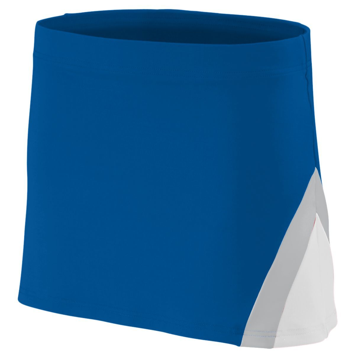 Augusta Sportswear Ladies Cheer Flex Skirt in Royal/White/Metallic Silver  -Part of the Ladies, Augusta-Products, Cheer product lines at KanaleyCreations.com