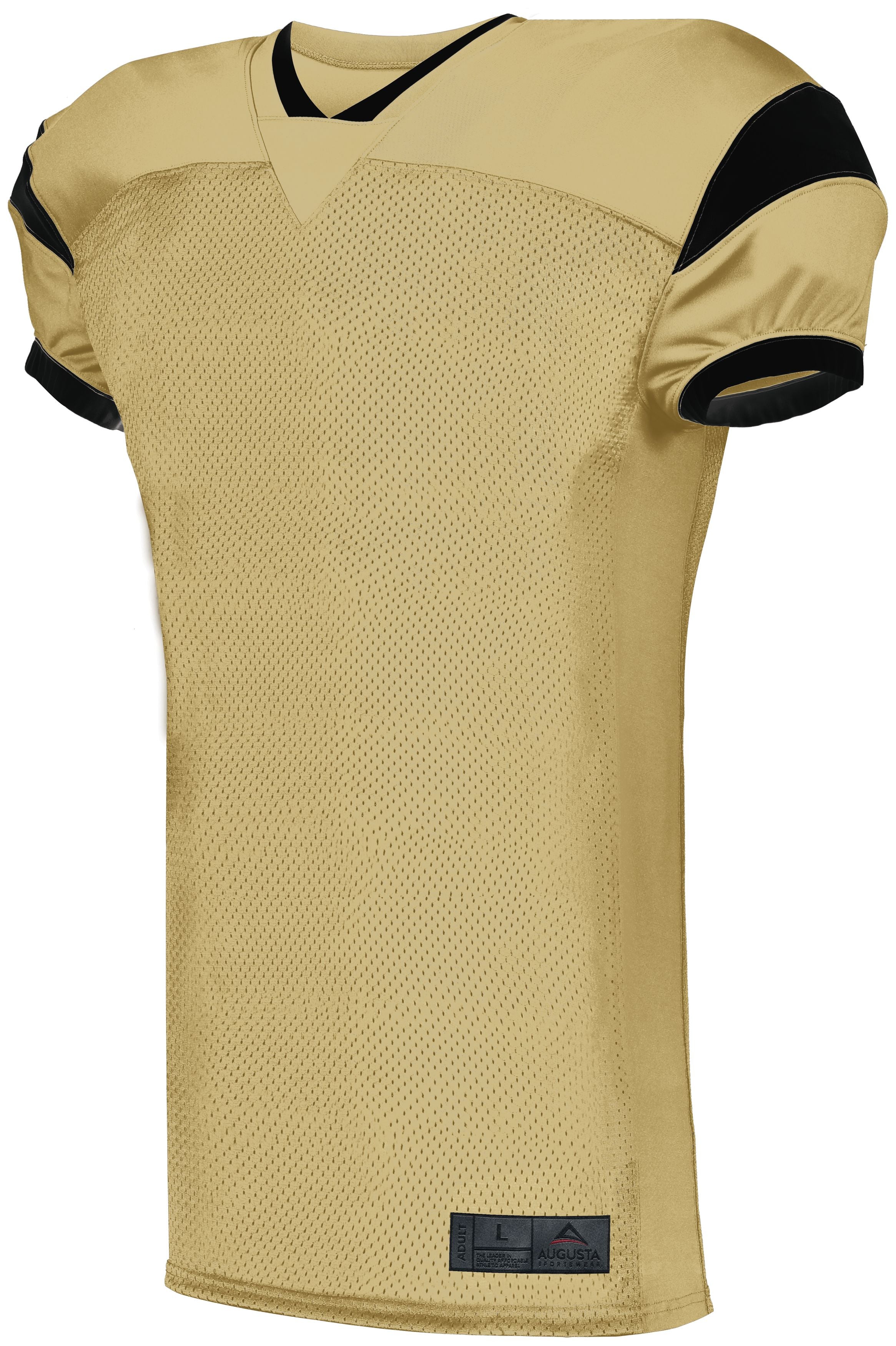 Augusta Sportswear Youth Slant Football Jersey in Vegas Gold/Black  -Part of the Youth, Youth-Jersey, Augusta-Products, Football, Shirts, All-Sports, All-Sports-1 product lines at KanaleyCreations.com