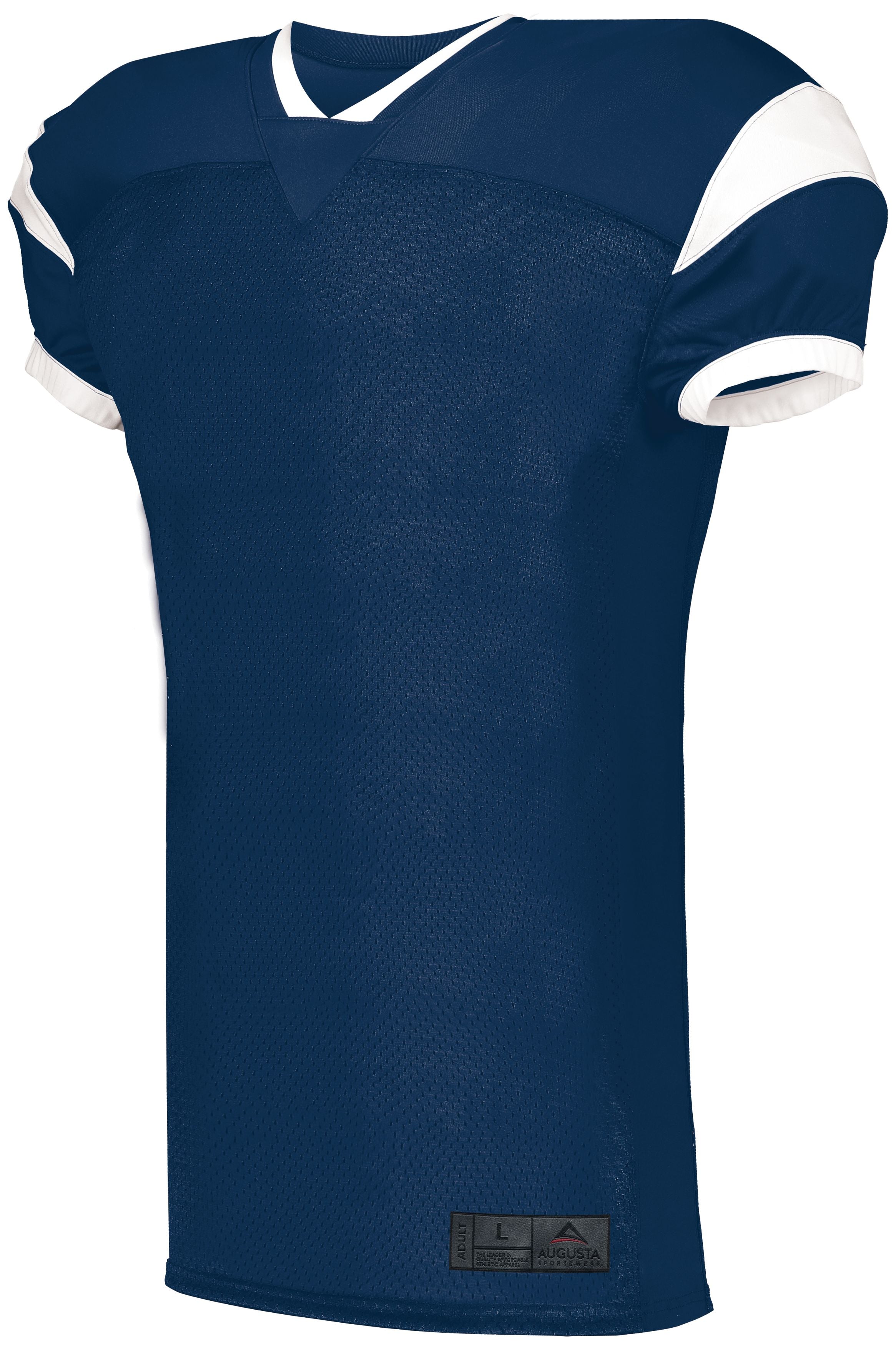 Augusta Sportswear Youth Slant Football Jersey in Navy/White  -Part of the Youth, Youth-Jersey, Augusta-Products, Football, Shirts, All-Sports, All-Sports-1 product lines at KanaleyCreations.com