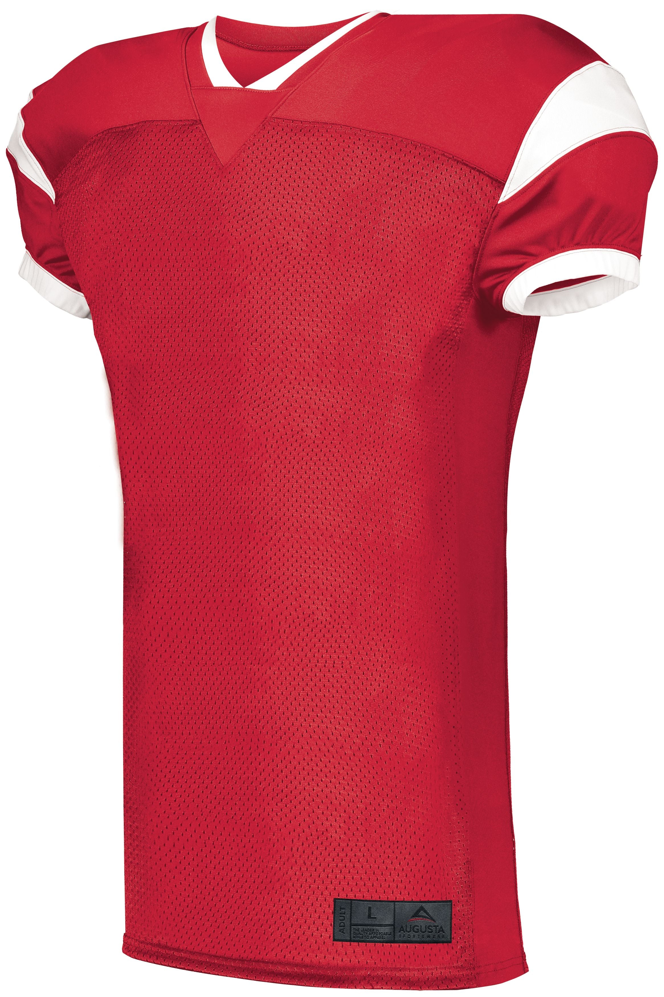 Augusta Sportswear Youth Slant Football Jersey in Red/White  -Part of the Youth, Youth-Jersey, Augusta-Products, Football, Shirts, All-Sports, All-Sports-1 product lines at KanaleyCreations.com