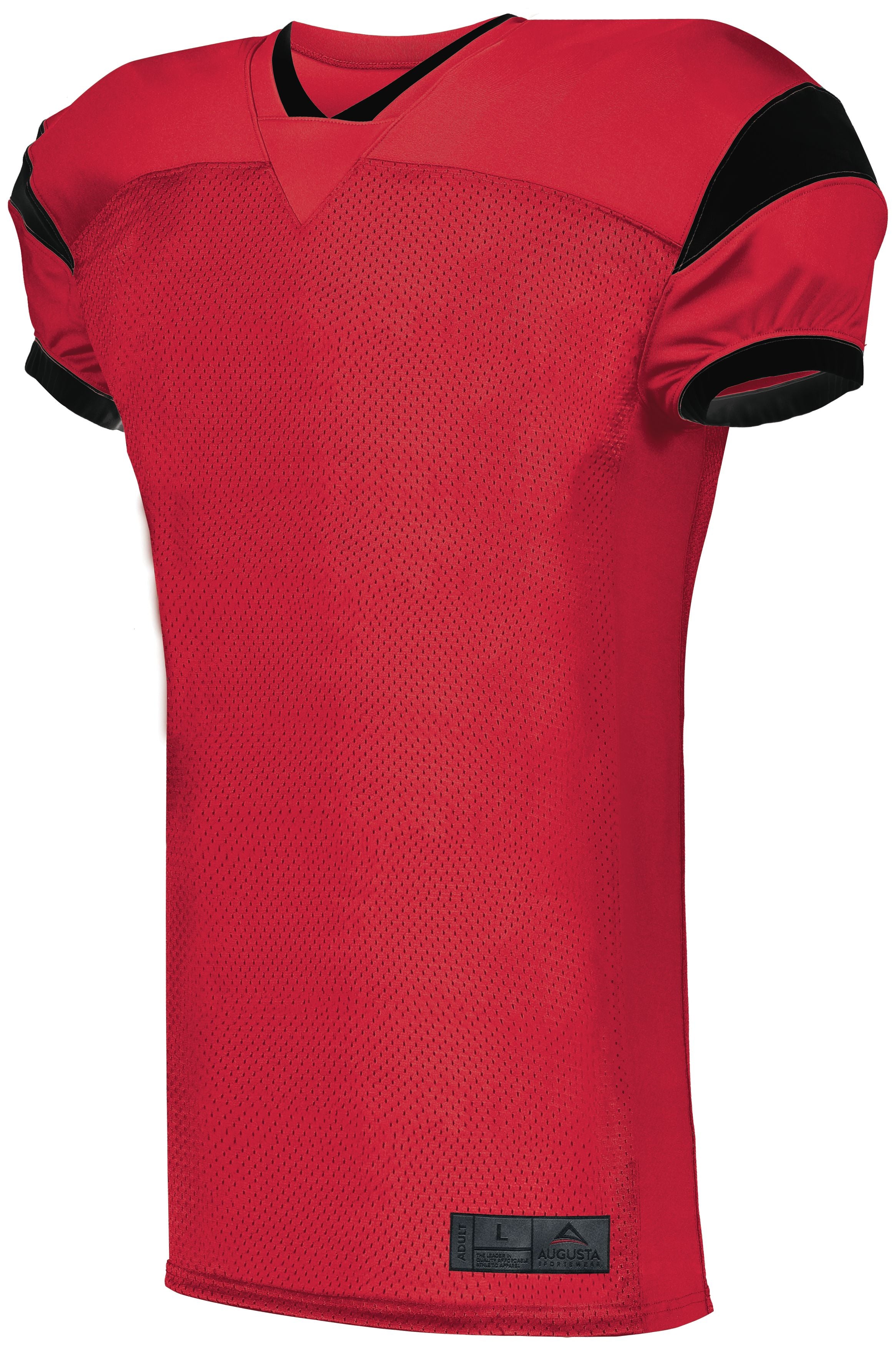 Augusta Sportswear Youth Slant Football Jersey in Red/Black  -Part of the Youth, Youth-Jersey, Augusta-Products, Football, Shirts, All-Sports, All-Sports-1 product lines at KanaleyCreations.com