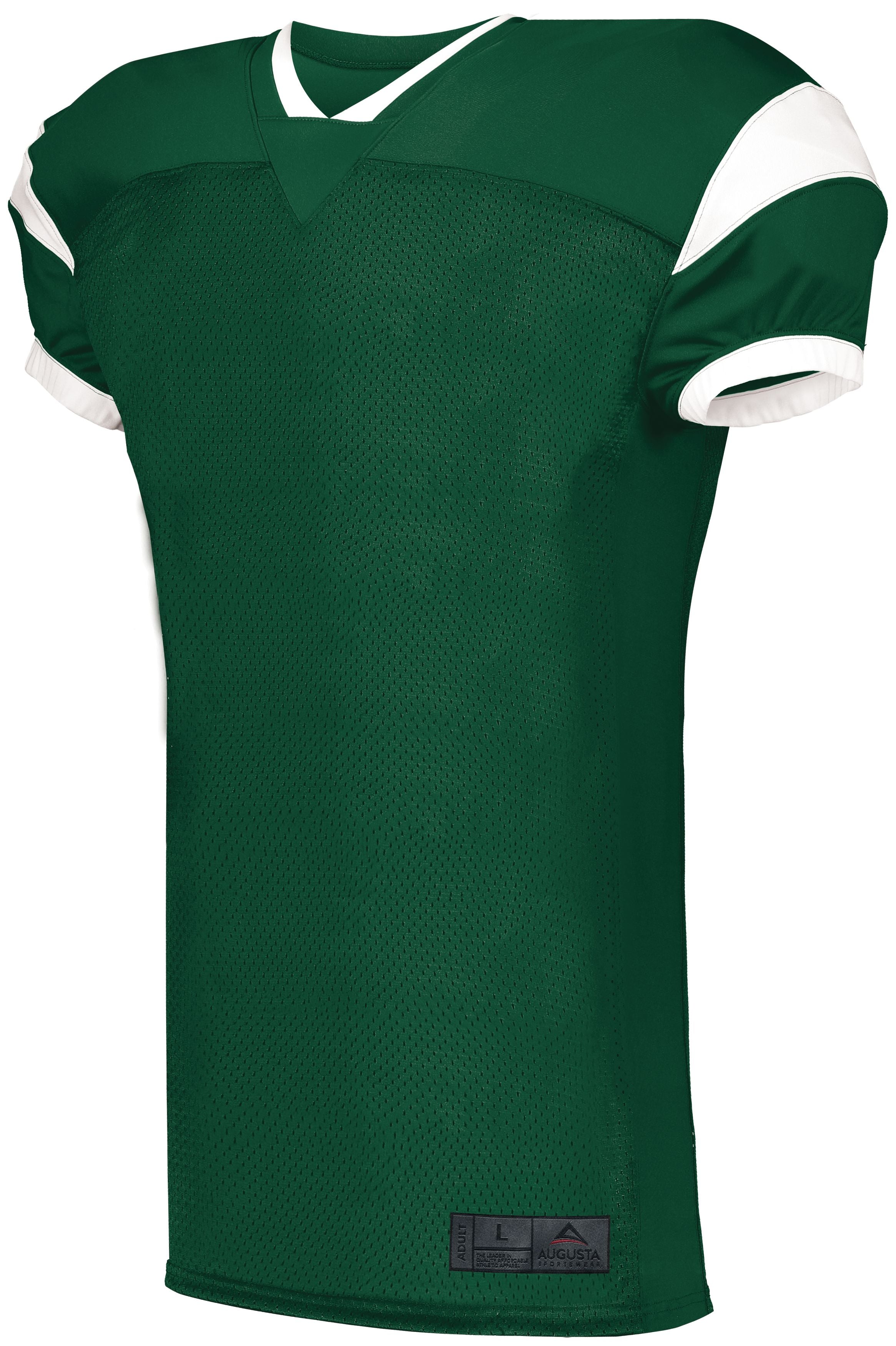 Augusta Sportswear Slant Football Jersey in Dark Green/White  -Part of the Adult, Adult-Jersey, Augusta-Products, Football, Shirts, All-Sports, All-Sports-1 product lines at KanaleyCreations.com