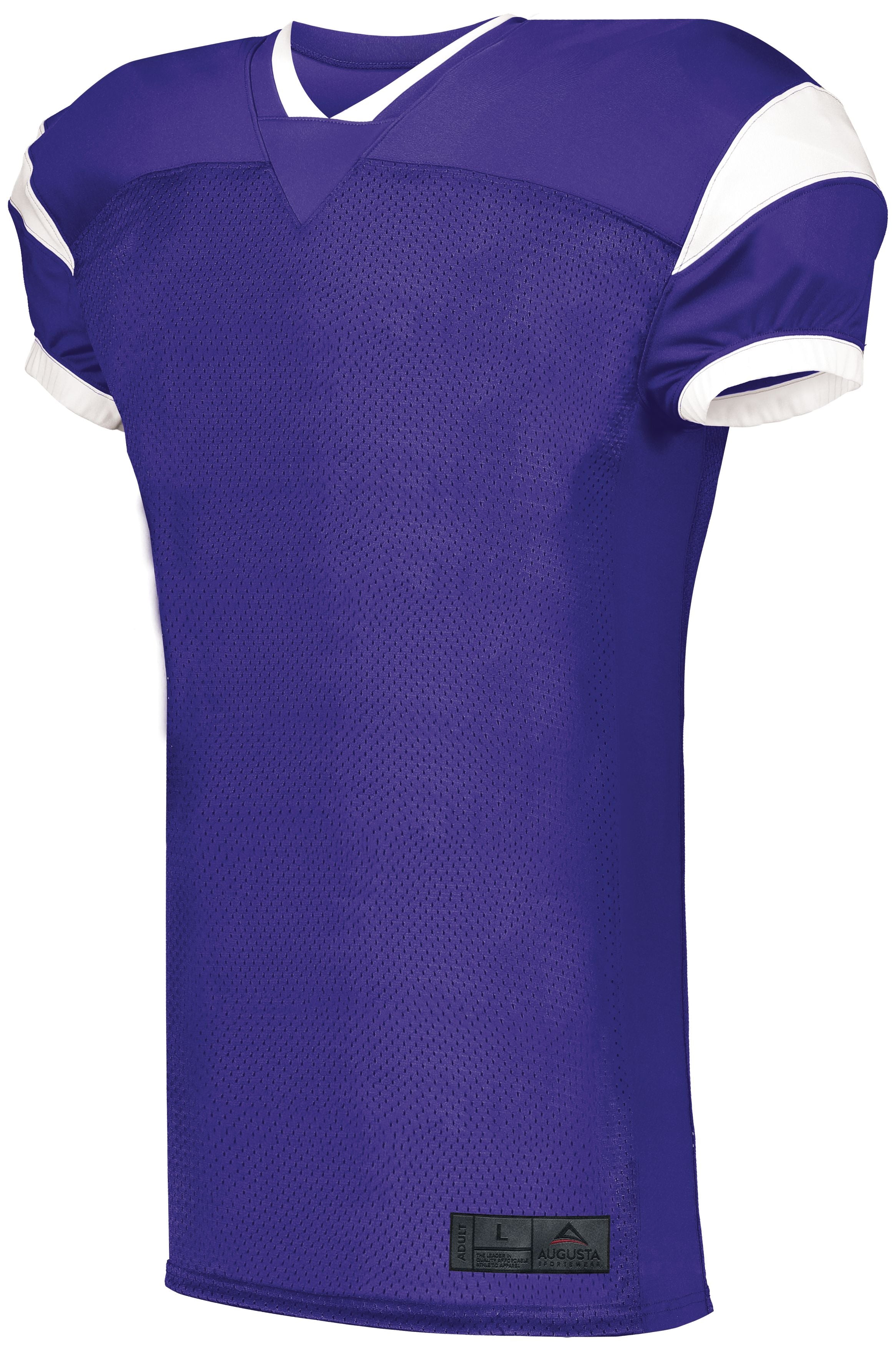 Augusta Sportswear Youth Slant Football Jersey in Purple/White  -Part of the Youth, Youth-Jersey, Augusta-Products, Football, Shirts, All-Sports, All-Sports-1 product lines at KanaleyCreations.com