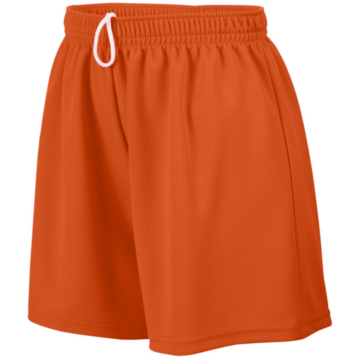 Augusta Sportswear Ladies Wicking Mesh Shorts in Orange  -Part of the Ladies, Ladies-Shorts, Augusta-Products, Lacrosse, All-Sports, All-Sports-1 product lines at KanaleyCreations.com