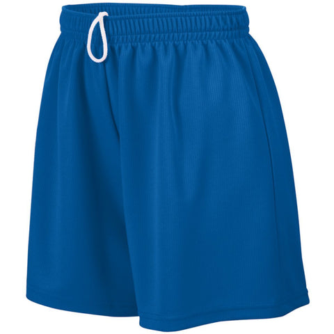 Augusta Sportswear Ladies Wicking Mesh Shorts in Royal  -Part of the Ladies, Ladies-Shorts, Augusta-Products, Lacrosse, All-Sports, All-Sports-1 product lines at KanaleyCreations.com