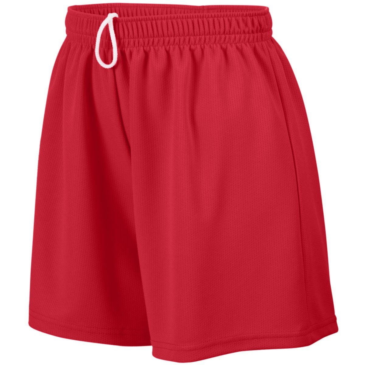 Augusta Sportswear Girls Wicking Mesh Shorts in Red  -Part of the Girls, Augusta-Products, Lacrosse, Girls-Shorts, All-Sports, All-Sports-1 product lines at KanaleyCreations.com
