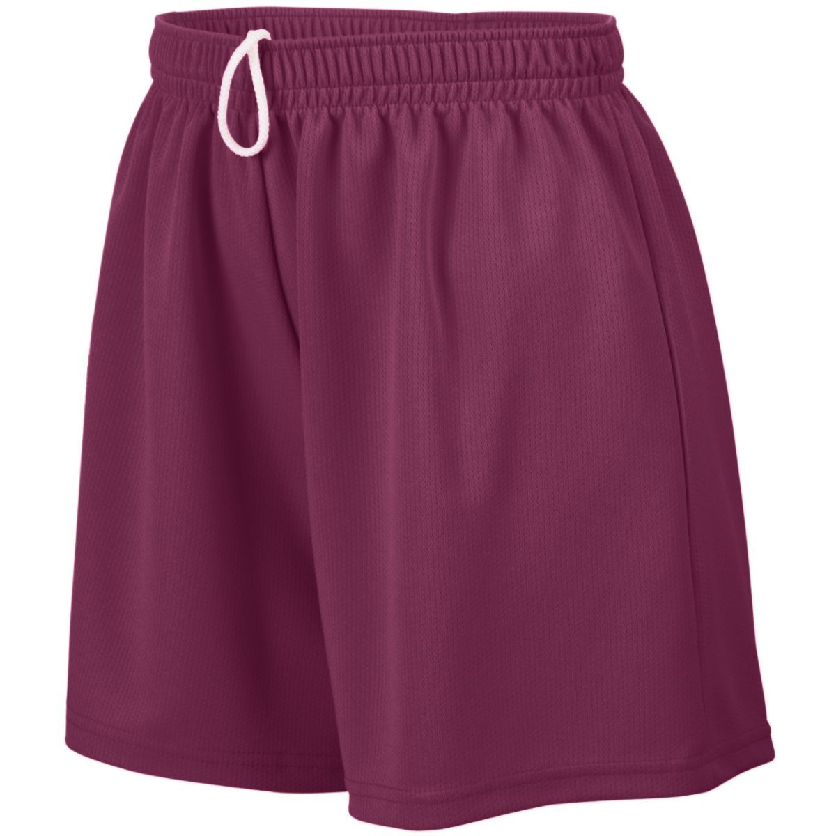Augusta Sportswear Girls Wicking Mesh Shorts in Maroon  -Part of the Girls, Augusta-Products, Lacrosse, Girls-Shorts, All-Sports, All-Sports-1 product lines at KanaleyCreations.com