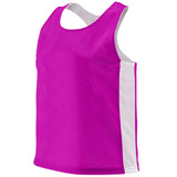 Augusta Sportswear Ladies Reversible Tricot Mesh Lacrosse Tank in Power Pink/White  -Part of the Ladies, Ladies-Tank, Augusta-Products, Lacrosse, Shirts, All-Sports, All-Sports-1 product lines at KanaleyCreations.com