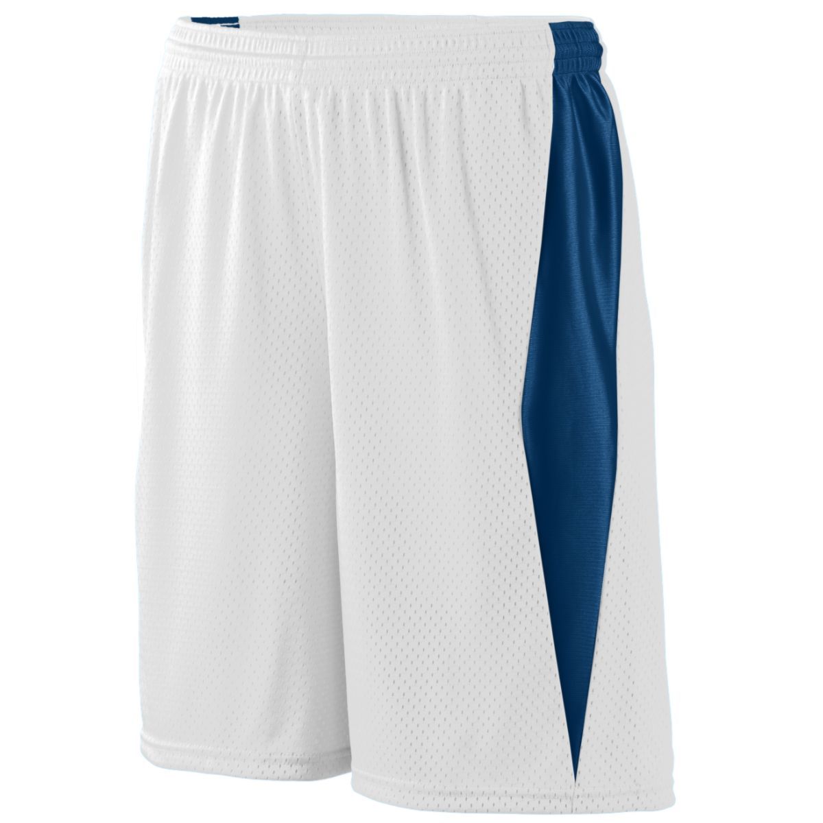Augusta Sportswear Top Score Shorts in White/Navy  -Part of the Adult, Adult-Shorts, Augusta-Products, Lacrosse, All-Sports, All-Sports-1 product lines at KanaleyCreations.com