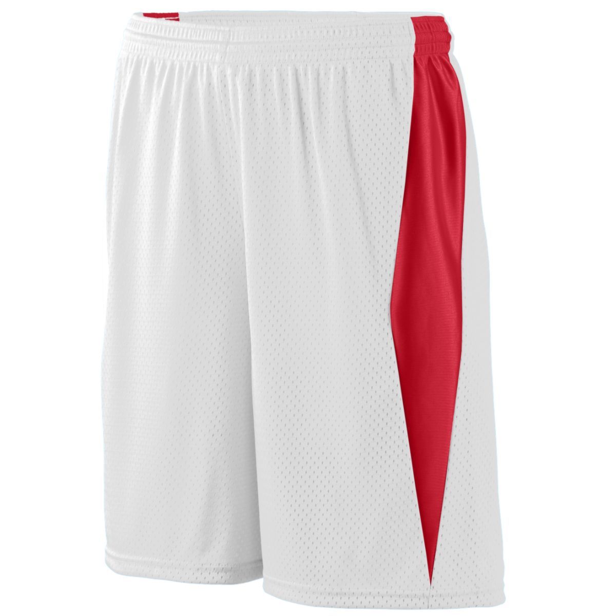 Augusta Sportswear Top Score Shorts in White/Red  -Part of the Adult, Adult-Shorts, Augusta-Products, Lacrosse, All-Sports, All-Sports-1 product lines at KanaleyCreations.com