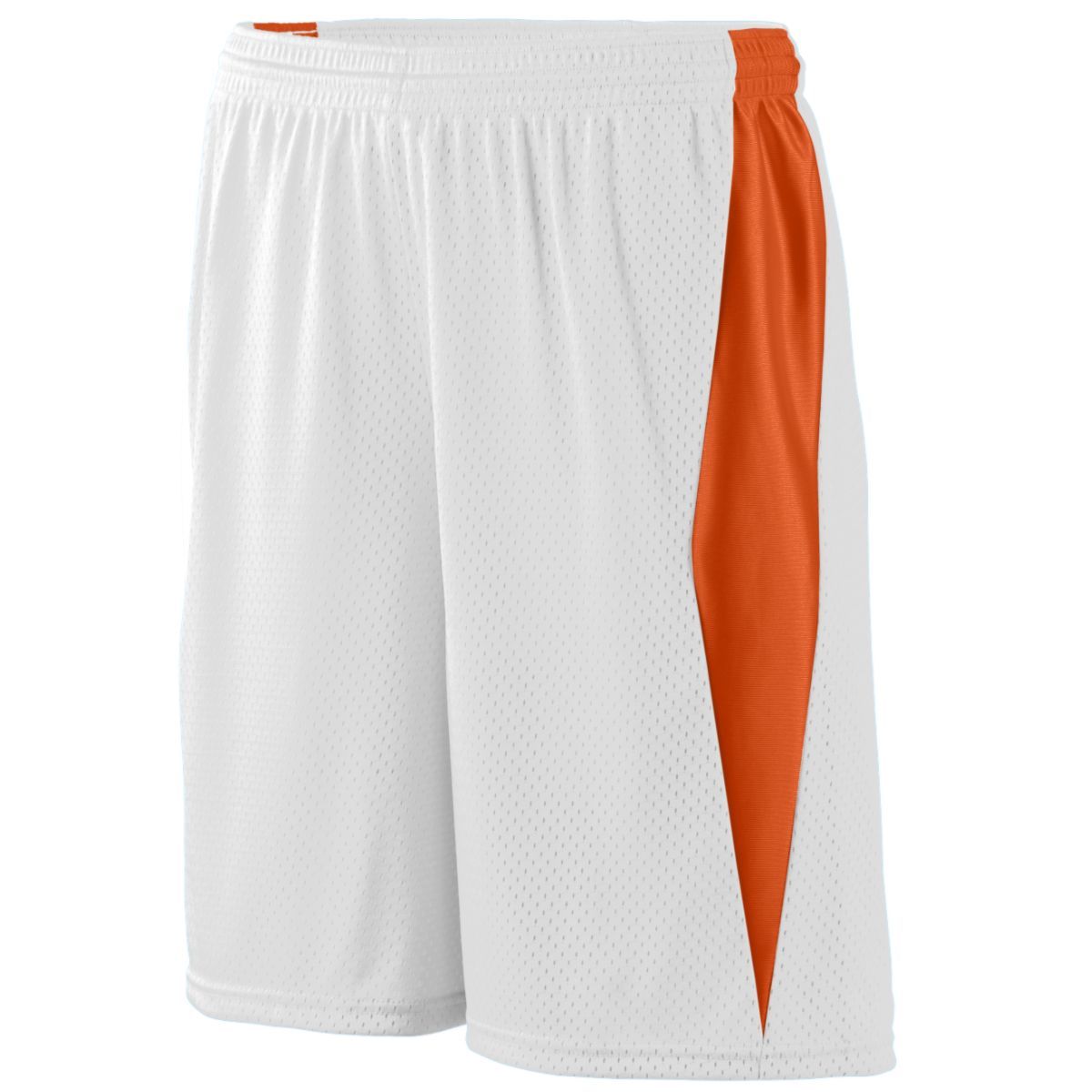 Augusta Sportswear Top Score Shorts in White/Orange  -Part of the Adult, Adult-Shorts, Augusta-Products, Lacrosse, All-Sports, All-Sports-1 product lines at KanaleyCreations.com