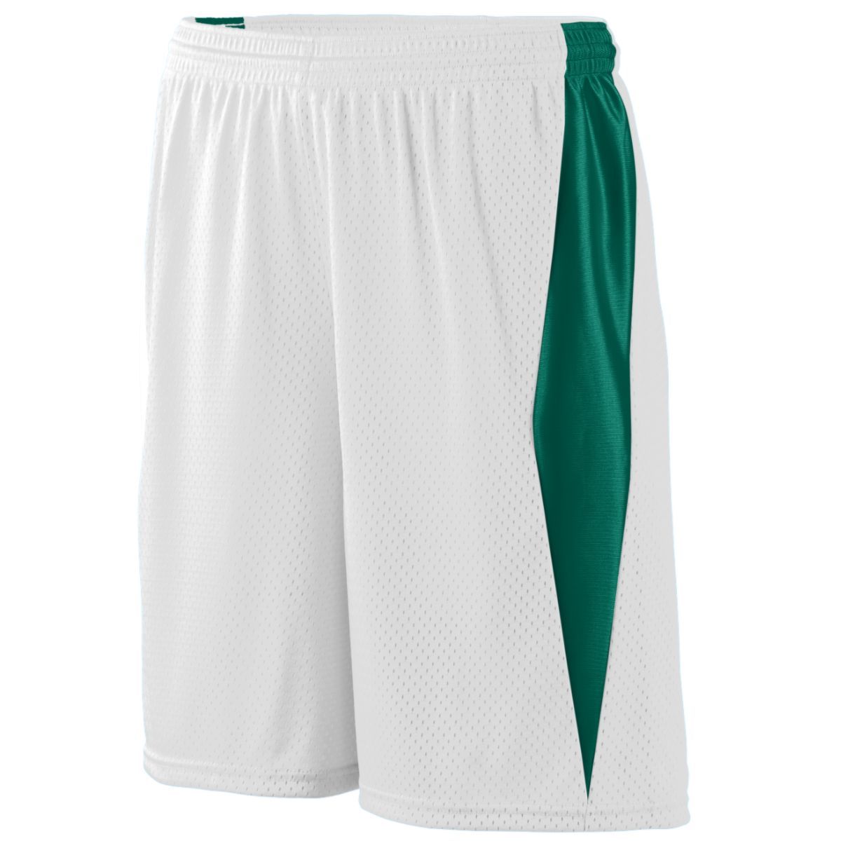 Augusta Sportswear Top Score Shorts in White/Dark Green  -Part of the Adult, Adult-Shorts, Augusta-Products, Lacrosse, All-Sports, All-Sports-1 product lines at KanaleyCreations.com