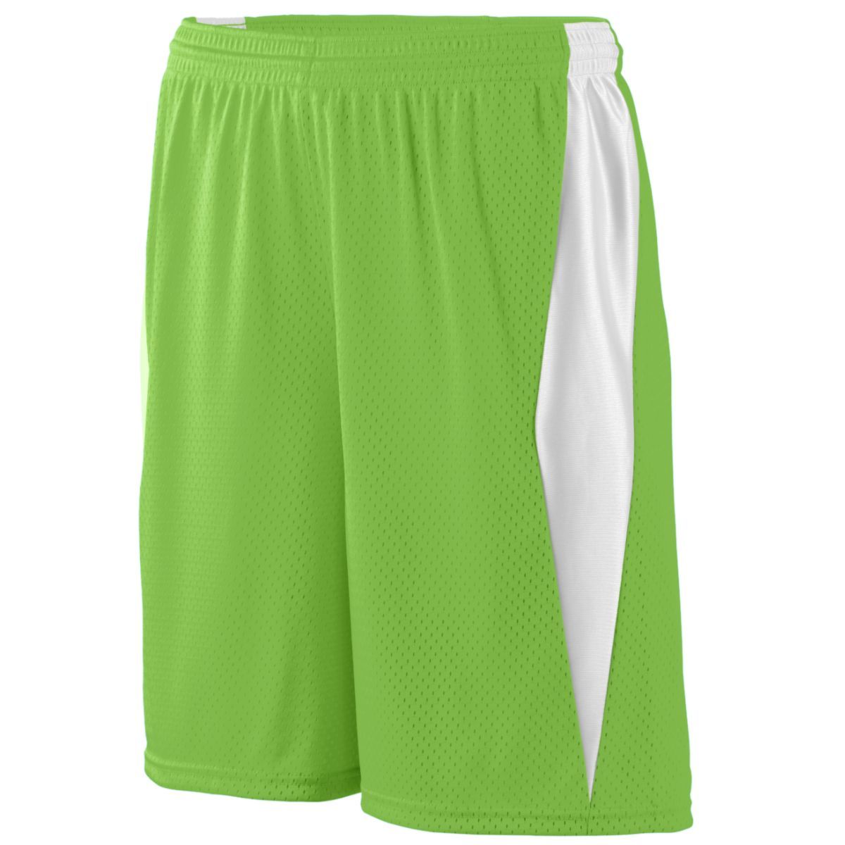 Augusta Sportswear Top Score Shorts in Lime/White  -Part of the Adult, Adult-Shorts, Augusta-Products, Lacrosse, All-Sports, All-Sports-1 product lines at KanaleyCreations.com