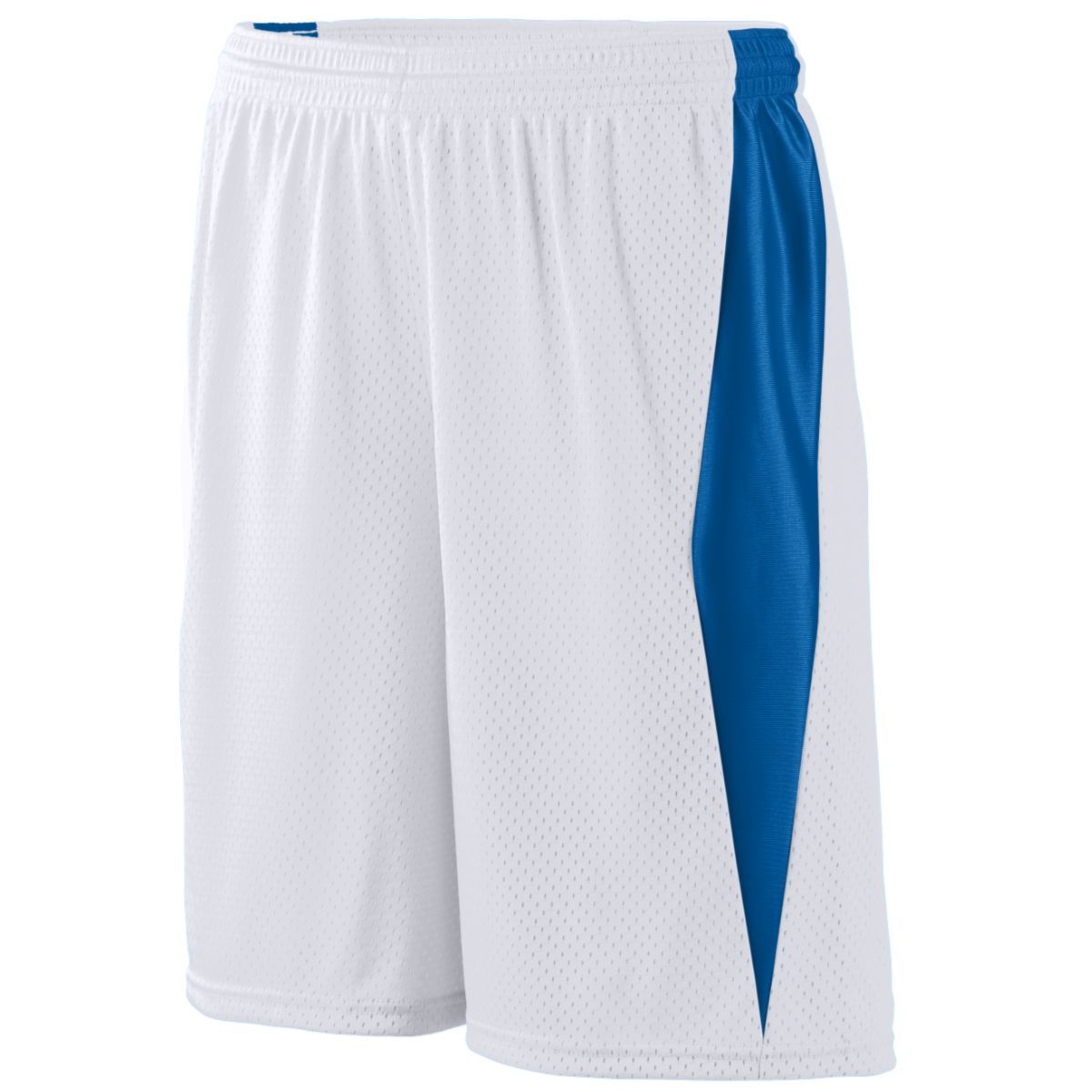 Augusta Sportswear Youth Top Score Shorts in White/Royal  -Part of the Youth, Augusta-Products, Lacrosse, Shirts, All-Sports, All-Sports-1 product lines at KanaleyCreations.com