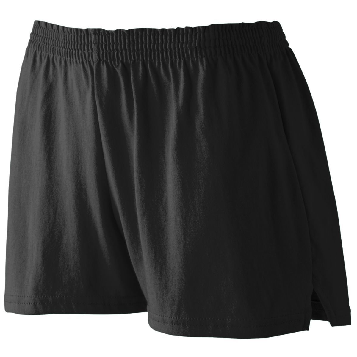 Augusta Sportswear Ladies Junior Fit Jersey Shorts in Black  -Part of the Ladies, Ladies-Shorts, Augusta-Products product lines at KanaleyCreations.com