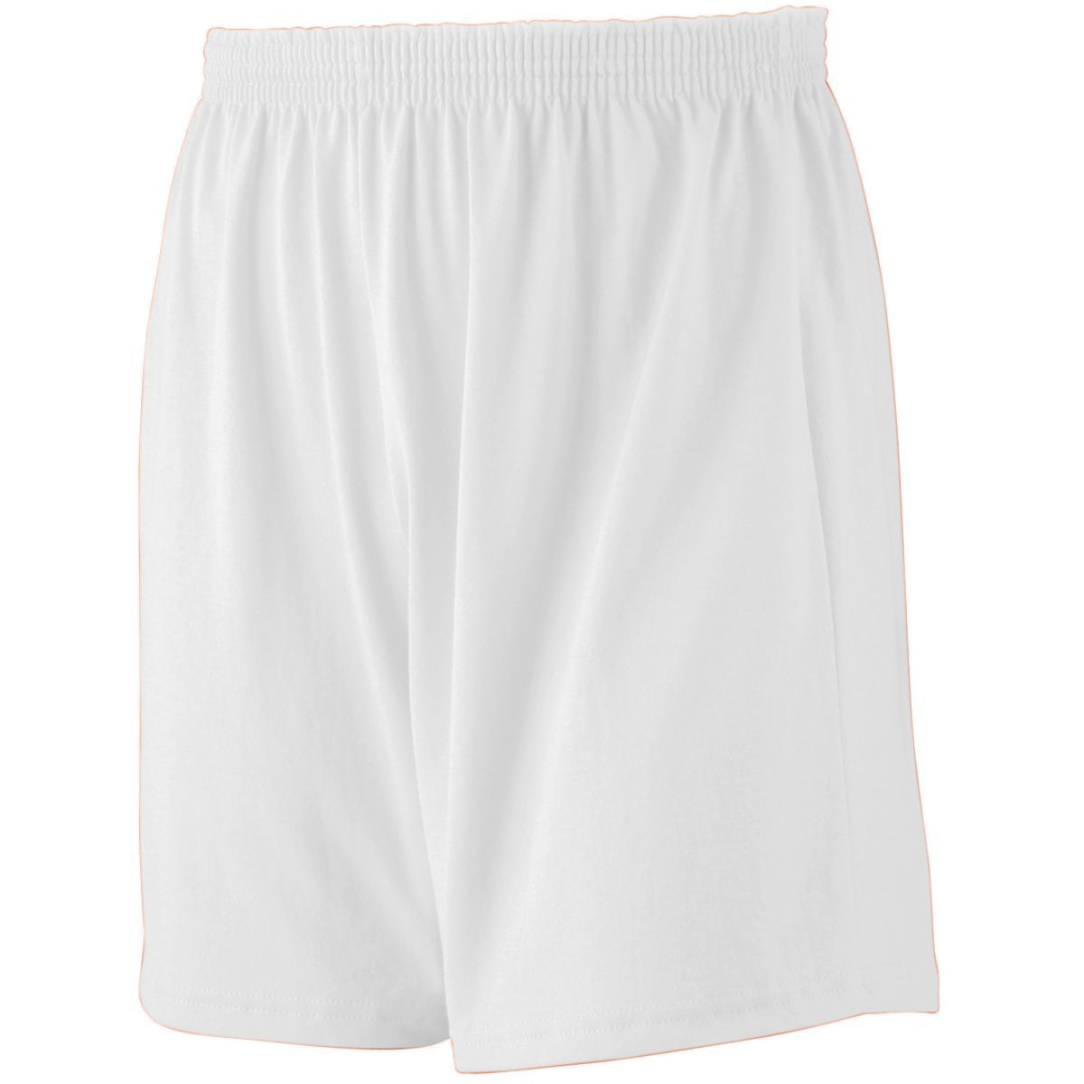 Augusta Sportswear Jersey Knit Shorts in White  -Part of the Adult, Adult-Shorts, Augusta-Products product lines at KanaleyCreations.com