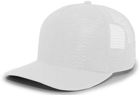 Pacific Headwear 5-panel Mesh Overlay Trucker Snapback