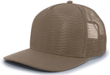 Pacific Headwear 5-panel Mesh Overlay Trucker Snapback