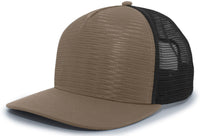 Pacific Headwear 5-panel Mesh Overlay Trucker Snapback