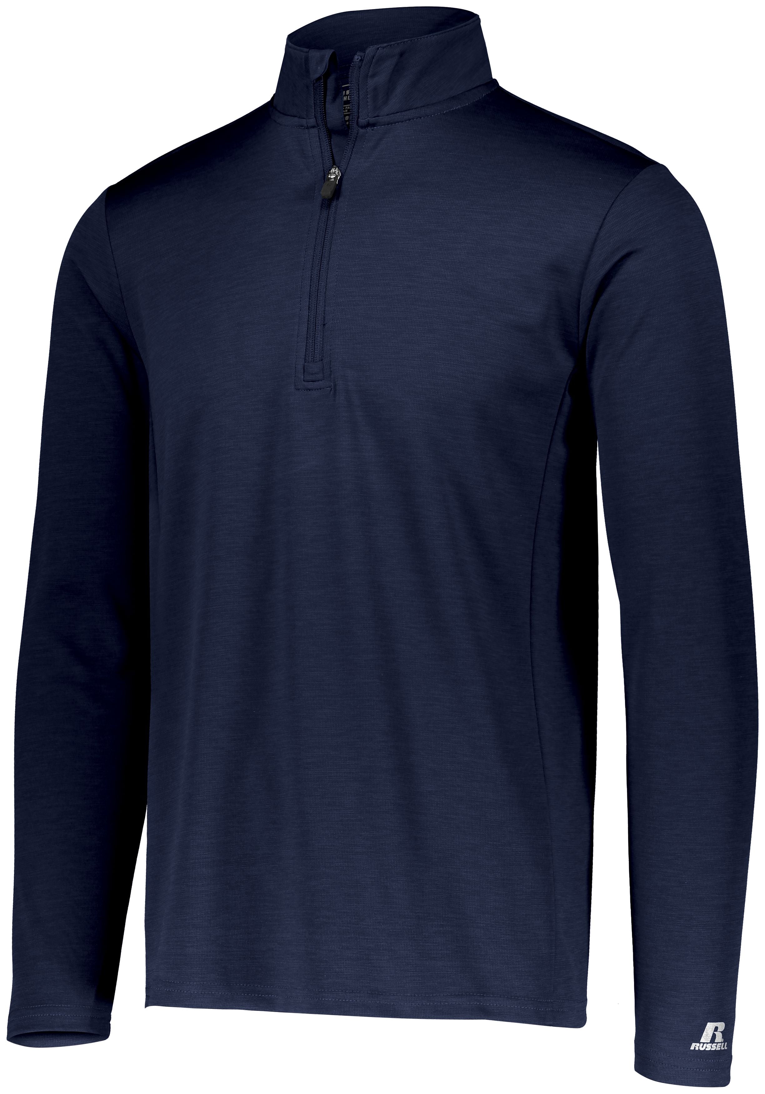 Russell Athletic Dri-Power Lightweight 1/4 Zip Pullover in Navy  -Part of the Adult, Russell-Athletic-Products, Shirts product lines at KanaleyCreations.com