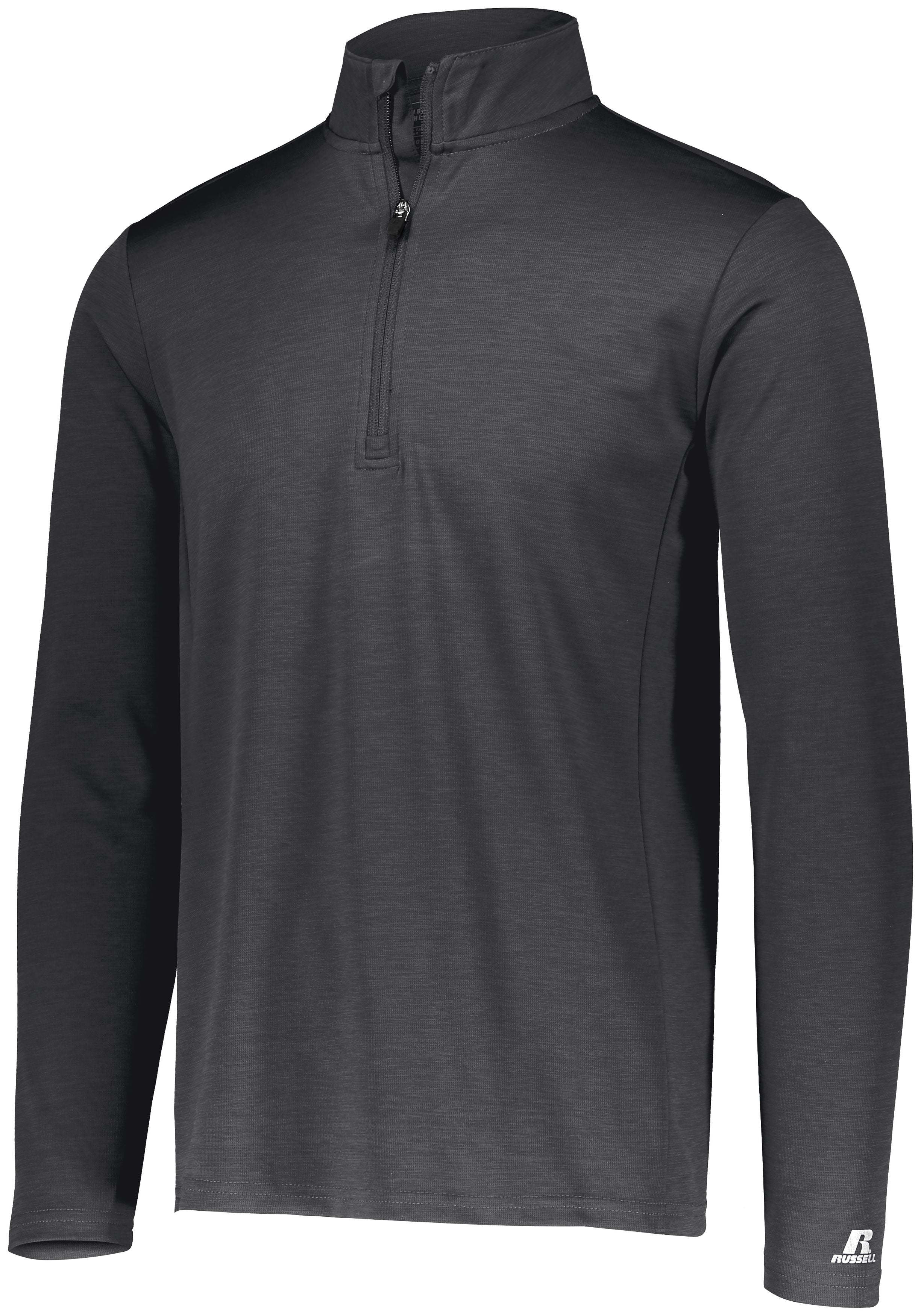 Russell Athletic Dri-Power Lightweight 1/4 Zip Pullover in Stealth  -Part of the Adult, Russell-Athletic-Products, Shirts product lines at KanaleyCreations.com