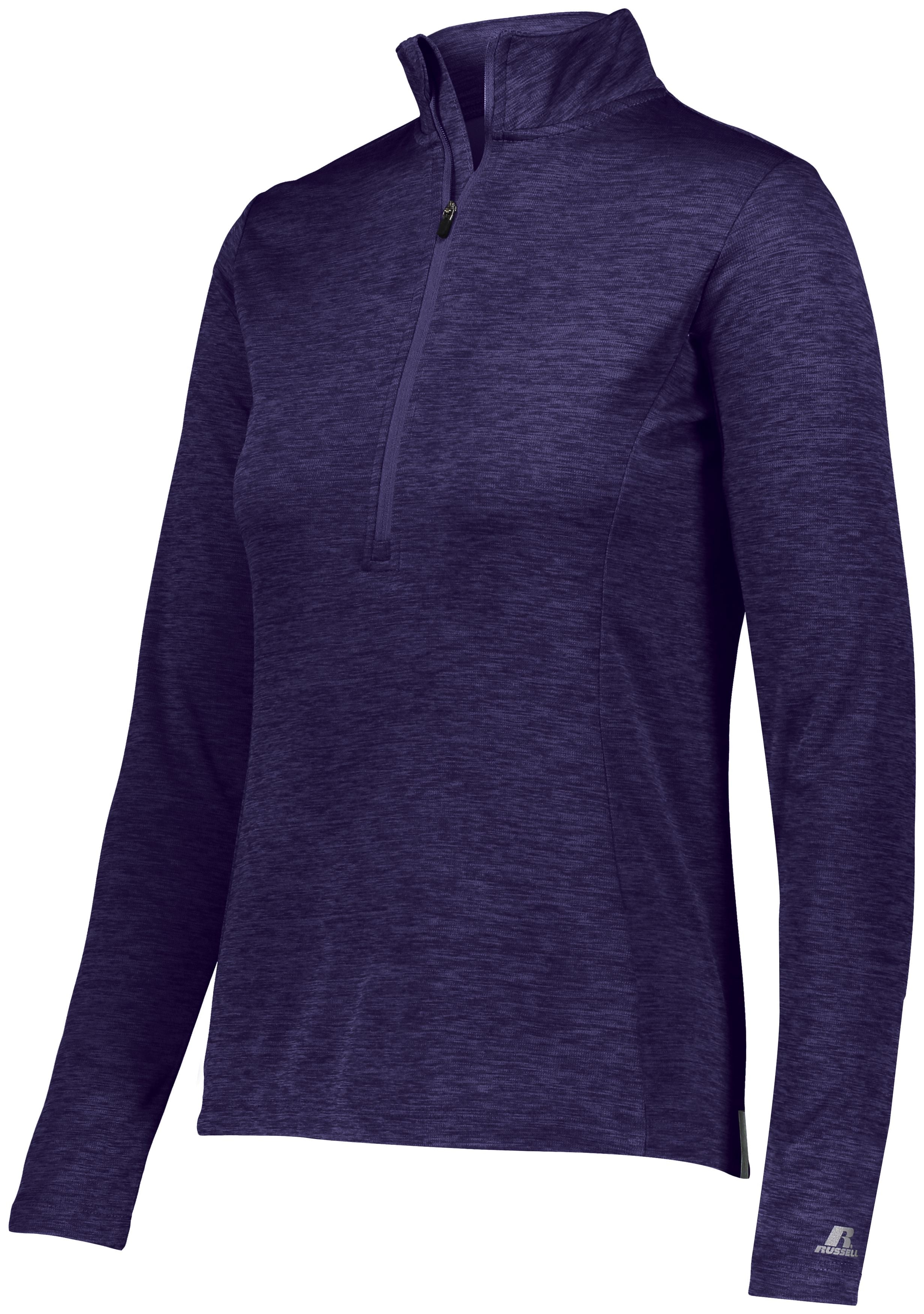 Russell Athletic Ladies Dri-Power Lightweight 1/4 Zip Pullover in Purple  -Part of the Ladies, Russell-Athletic-Products, Shirts product lines at KanaleyCreations.com