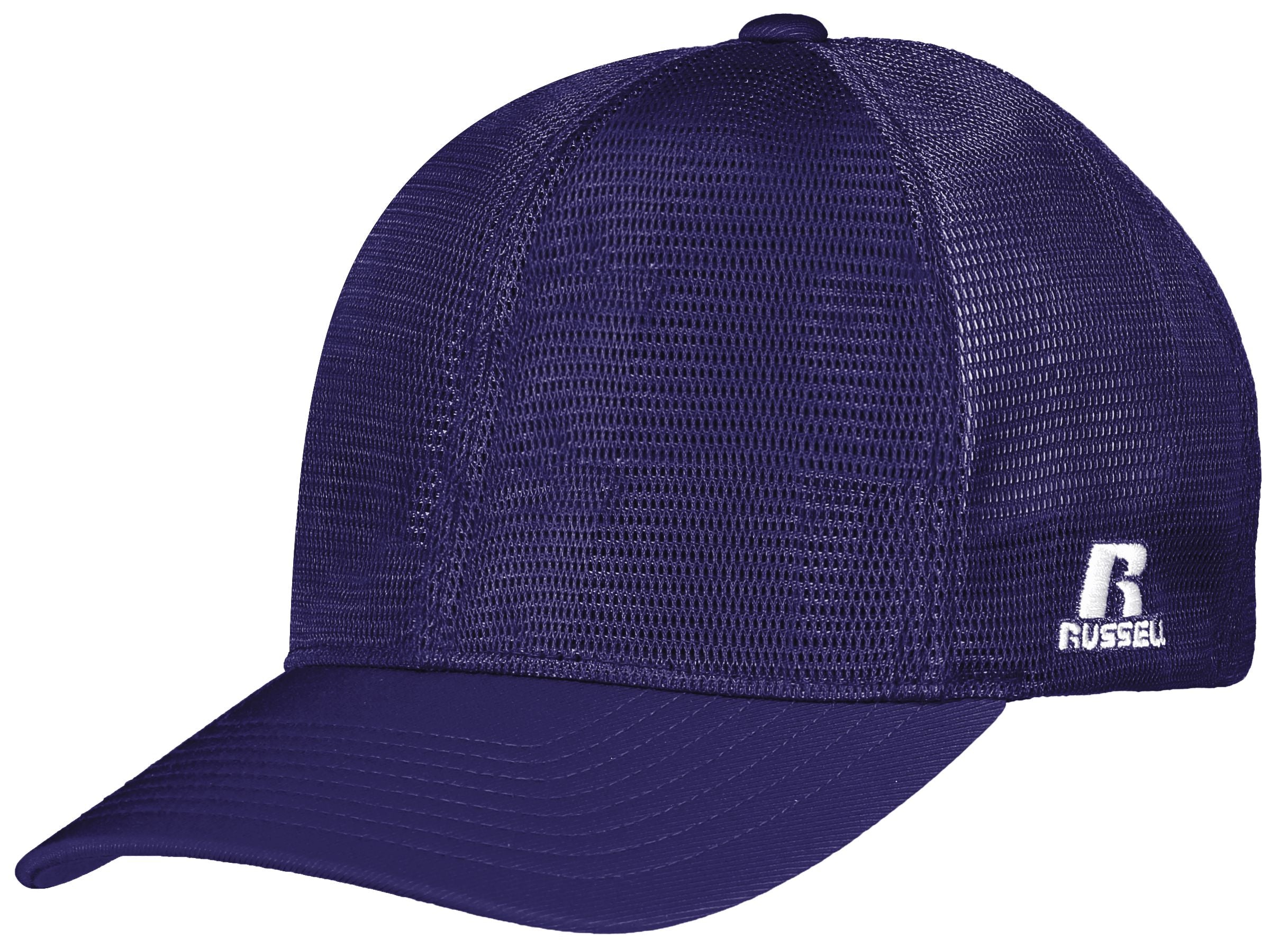 Russell Athletic Flexfit 360 Mesh Cap in Purple  -Part of the Adult, Headwear, Headwear-Cap, Russell-Athletic-Products product lines at KanaleyCreations.com