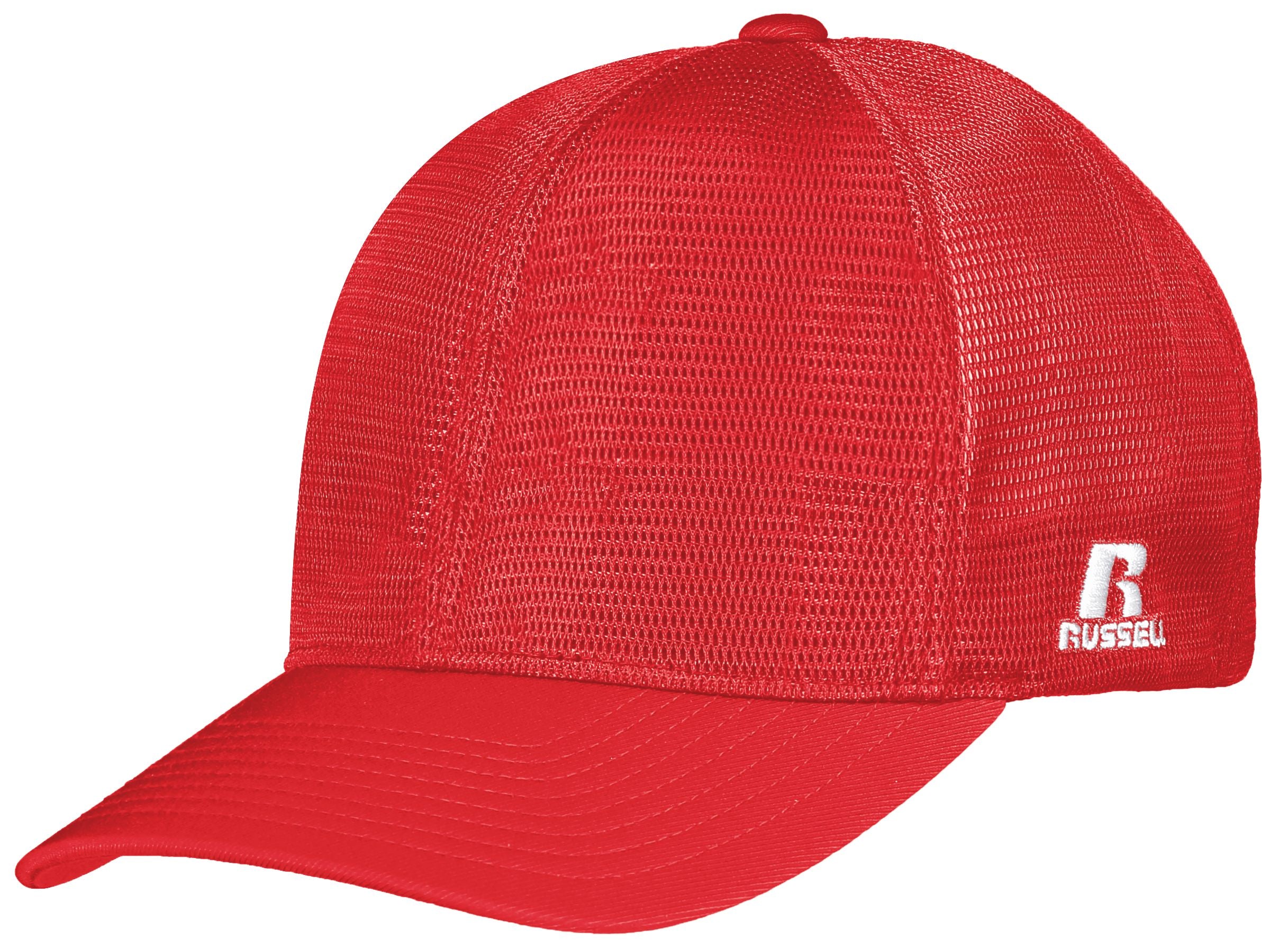 Russell Athletic Flexfit 360 Mesh Cap in True Red  -Part of the Adult, Headwear, Headwear-Cap, Russell-Athletic-Products product lines at KanaleyCreations.com