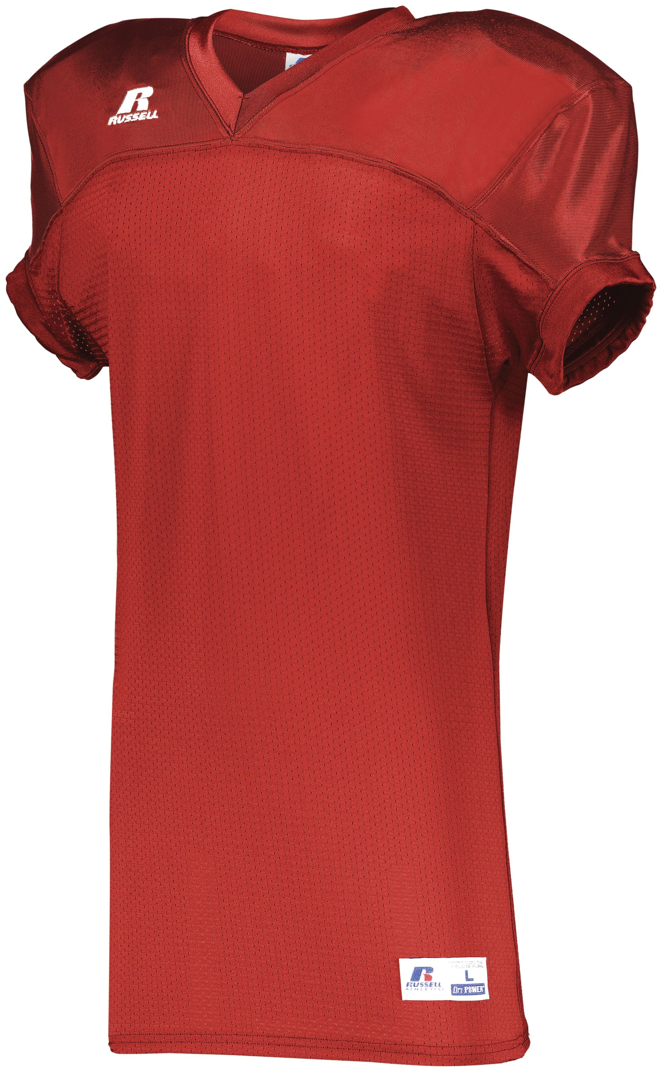 Russell Athletic Stretch Mesh Game Jersey in True Red  -Part of the Adult, Adult-Jersey, Football, Russell-Athletic-Products, Shirts, All-Sports, All-Sports-1 product lines at KanaleyCreations.com