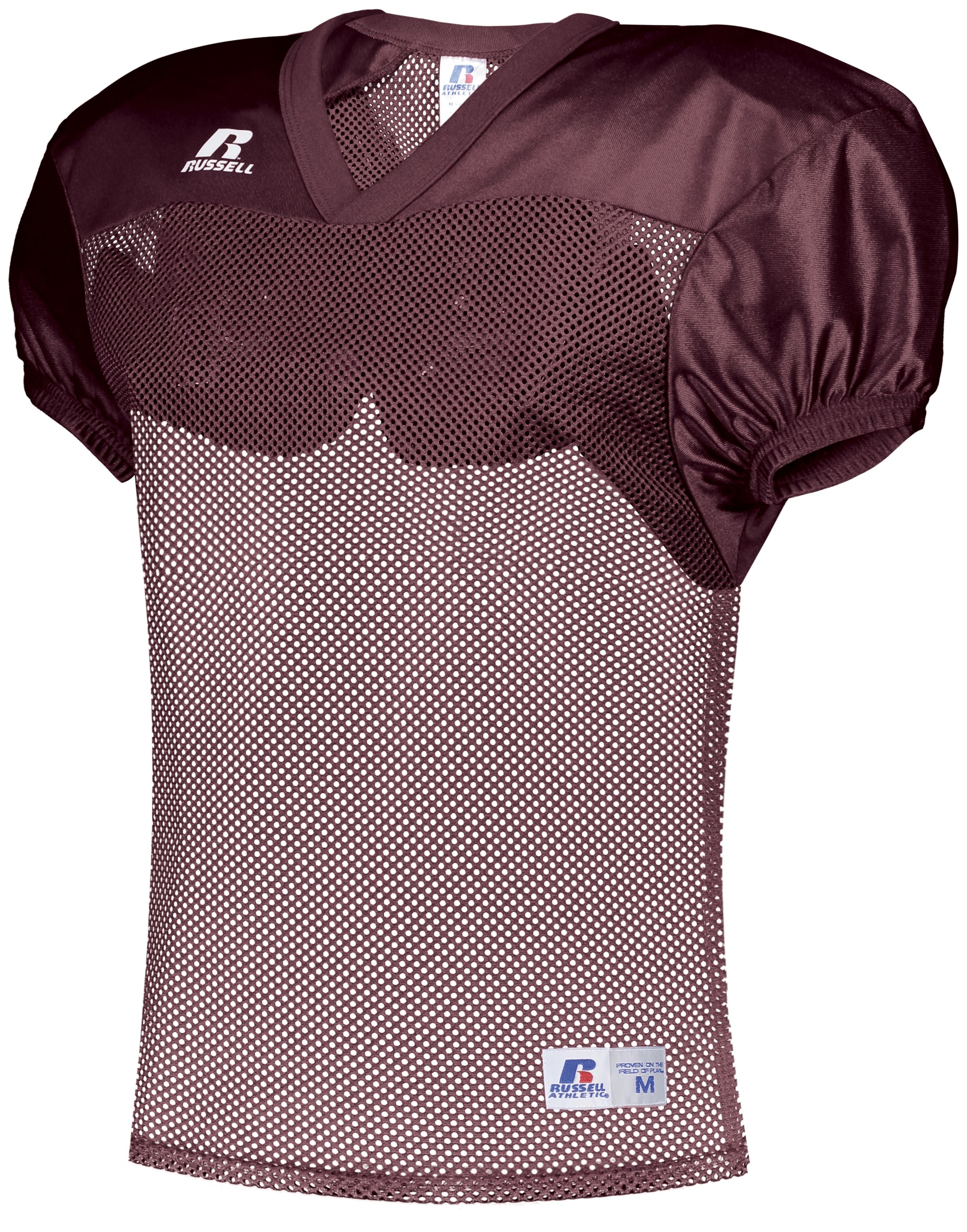 Russell Athletic Stock Practice Jersey in Maroon  -Part of the Adult, Adult-Jersey, Football, Russell-Athletic-Products, Shirts, All-Sports, All-Sports-1 product lines at KanaleyCreations.com