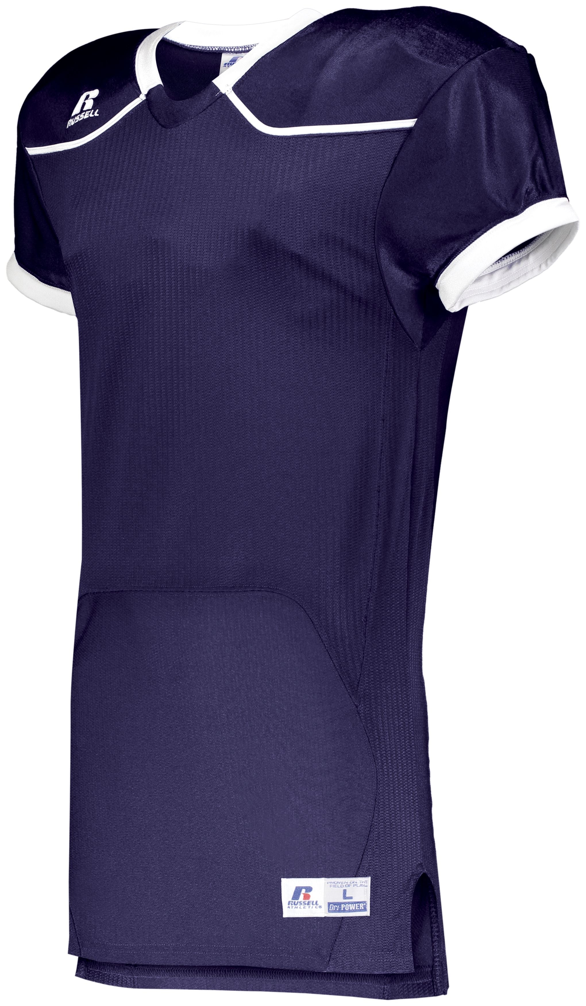 Russell Athletic Color Block Game Jersey (Home) in Purple/White  -Part of the Adult, Adult-Jersey, Football, Russell-Athletic-Products, Shirts, All-Sports, All-Sports-1 product lines at KanaleyCreations.com