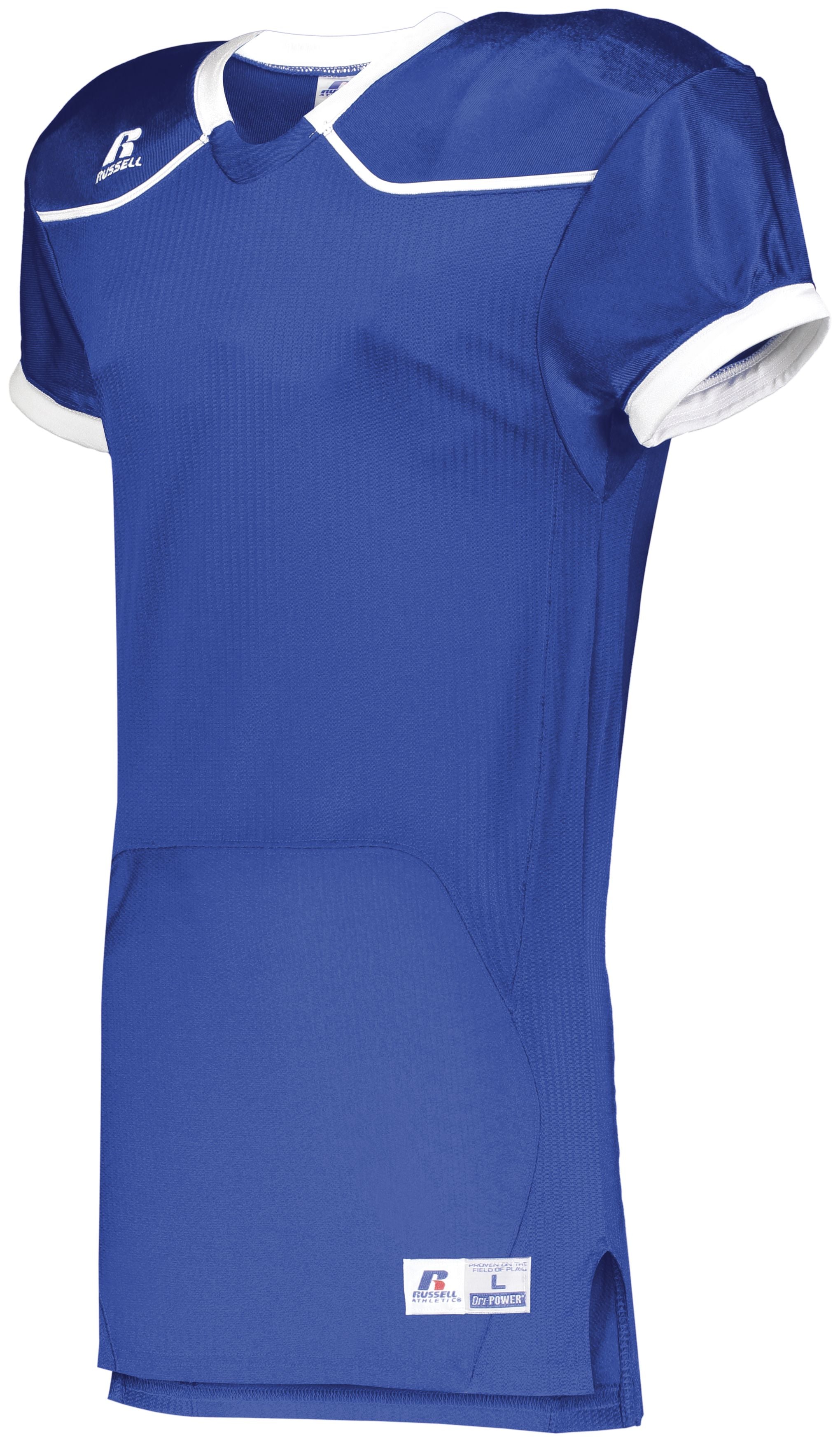 Russell Athletic Color Block Game Jersey (Home) in Royal/White  -Part of the Adult, Adult-Jersey, Football, Russell-Athletic-Products, Shirts, All-Sports, All-Sports-1 product lines at KanaleyCreations.com