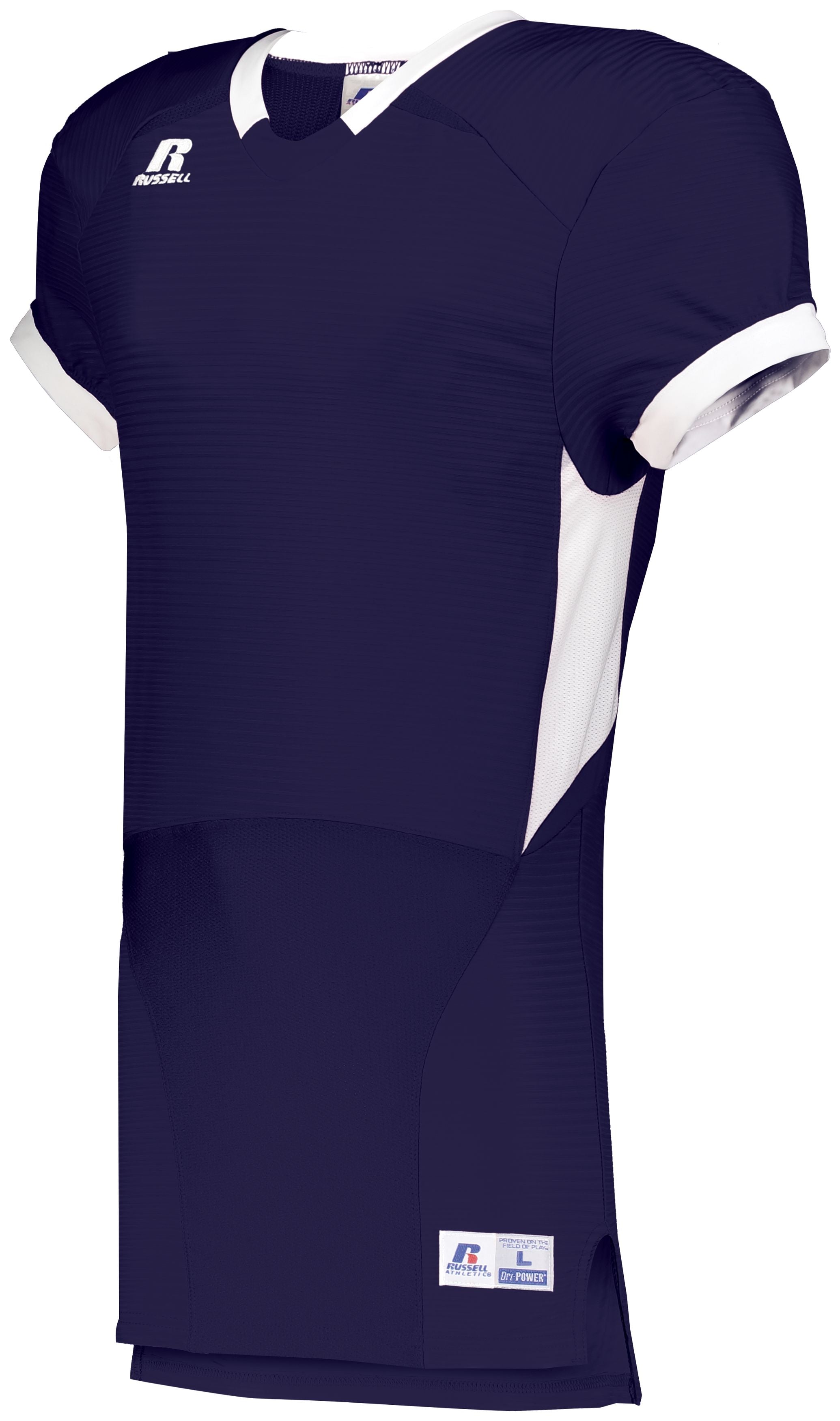 Russell Athletic Color Block Game Jersey in Purple/White  -Part of the Adult, Adult-Jersey, Football, Russell-Athletic-Products, Shirts, All-Sports, All-Sports-1 product lines at KanaleyCreations.com