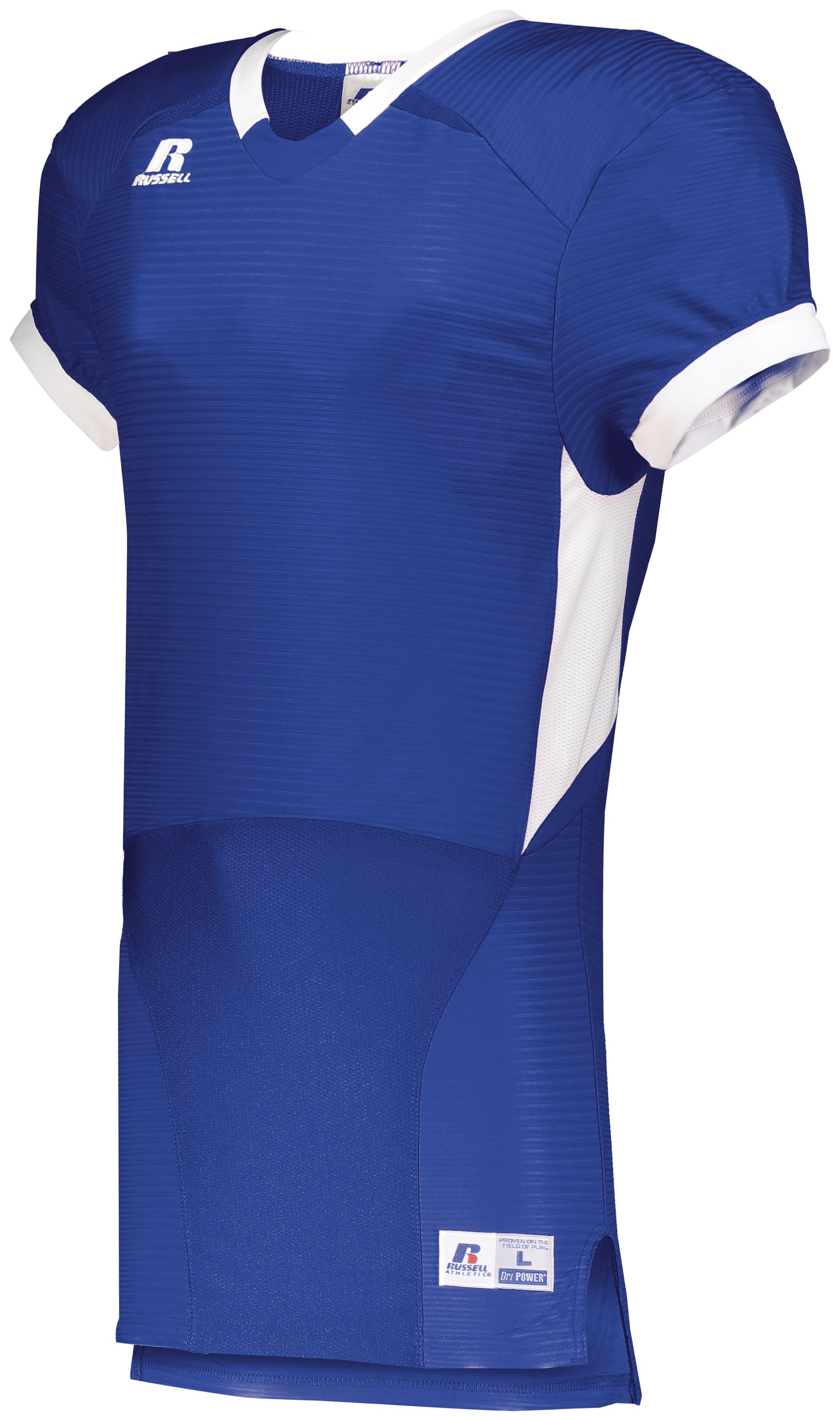 Russell Athletic Color Block Game Jersey in Royal/White  -Part of the Adult, Adult-Jersey, Football, Russell-Athletic-Products, Shirts, All-Sports, All-Sports-1 product lines at KanaleyCreations.com