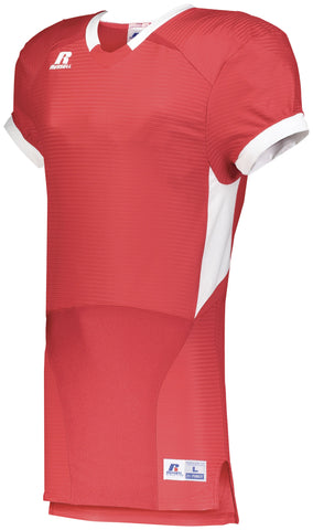 Russell Athletic Color Block Game Jersey in True Red/White  -Part of the Adult, Adult-Jersey, Football, Russell-Athletic-Products, Shirts, All-Sports, All-Sports-1 product lines at KanaleyCreations.com