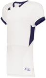 Russell Athletic Color Block Game Jersey in White/Purple  -Part of the Adult, Adult-Jersey, Football, Russell-Athletic-Products, Shirts, All-Sports, All-Sports-1 product lines at KanaleyCreations.com