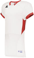 Russell Athletic Color Block Game Jersey in White/True Red  -Part of the Adult, Adult-Jersey, Football, Russell-Athletic-Products, Shirts, All-Sports, All-Sports-1 product lines at KanaleyCreations.com