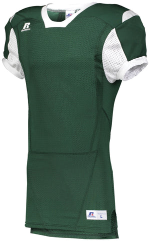 Russell Athletic Youth Color Block Game Jersey in Dark Green/White  -Part of the Youth, Youth-Jersey, Football, Russell-Athletic-Products, Shirts, All-Sports, All-Sports-1 product lines at KanaleyCreations.com