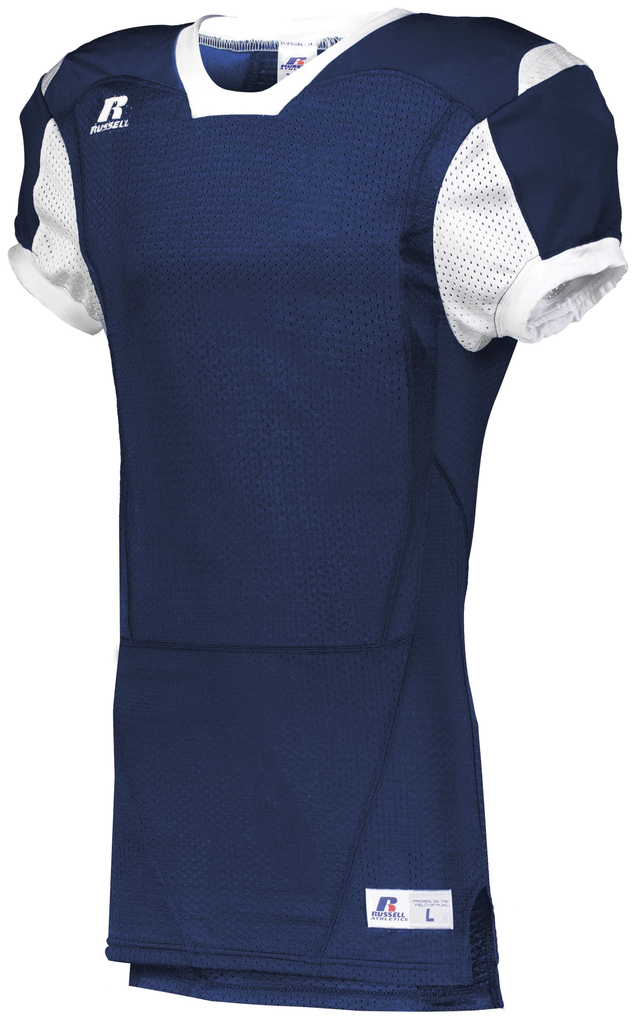 Russell Athletic Youth Color Block Game Jersey in Navy/White  -Part of the Youth, Youth-Jersey, Football, Russell-Athletic-Products, Shirts, All-Sports, All-Sports-1 product lines at KanaleyCreations.com