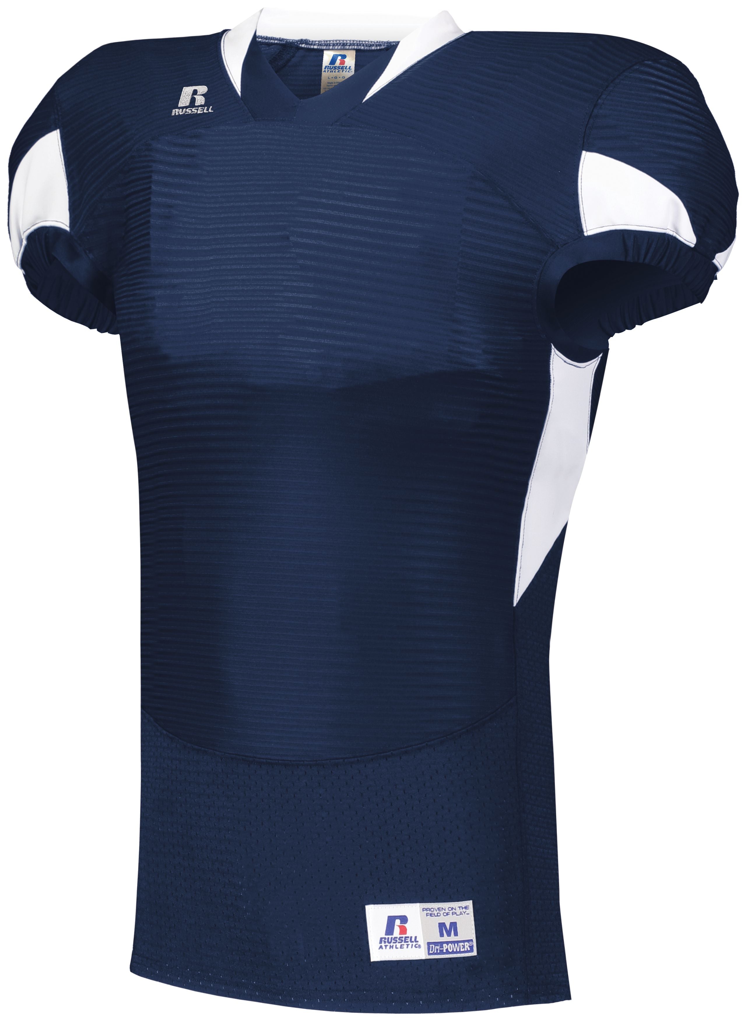 Russell Athletic Waist Length Football Jersey in Navy/White  -Part of the Adult, Adult-Jersey, Football, Russell-Athletic-Products, Shirts, All-Sports, All-Sports-1 product lines at KanaleyCreations.com