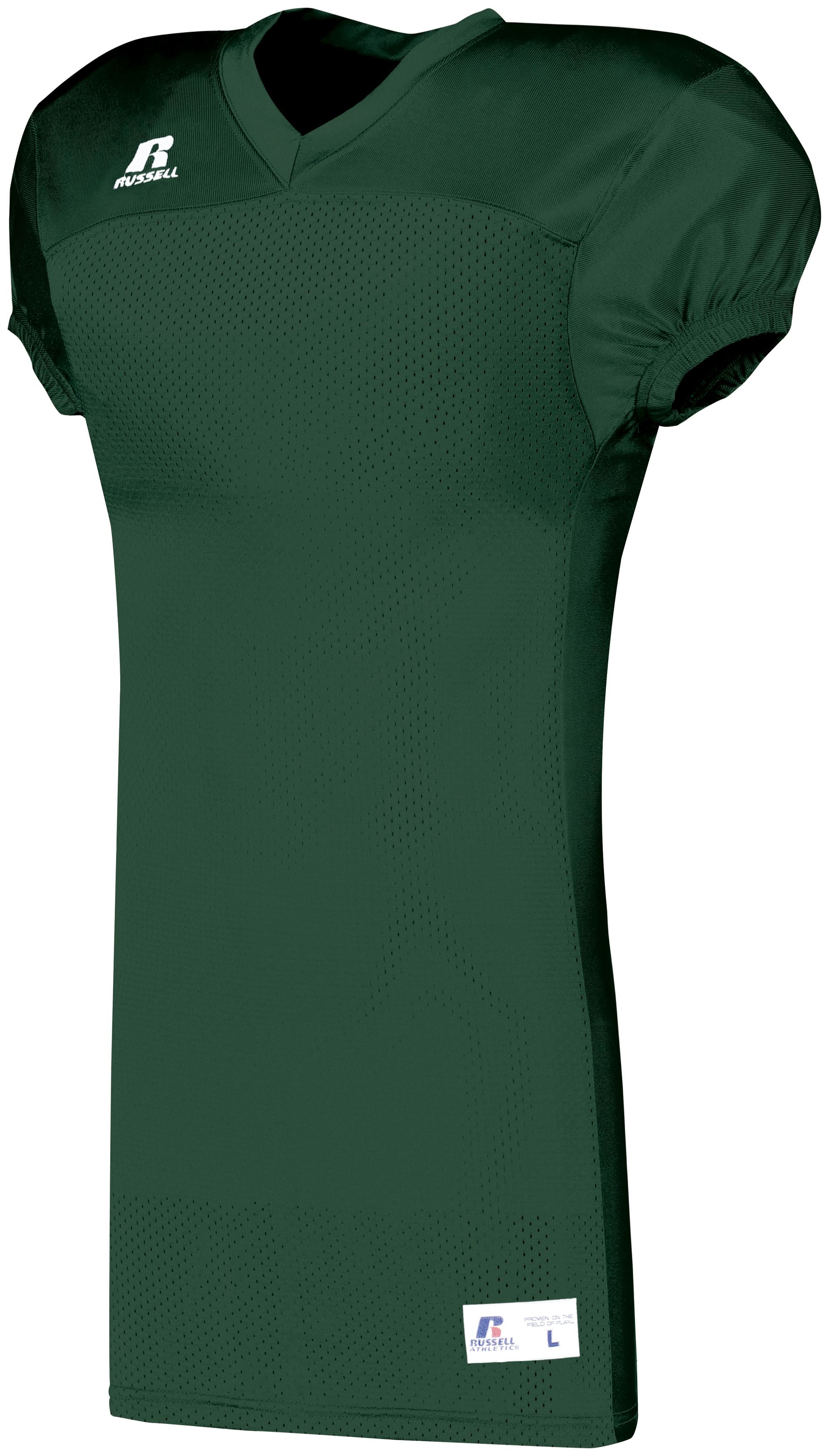 Russell Athletic Solid Jersey With Side Inserts in Dark Green  -Part of the Adult, Adult-Jersey, Football, Russell-Athletic-Products, Shirts, All-Sports, All-Sports-1 product lines at KanaleyCreations.com